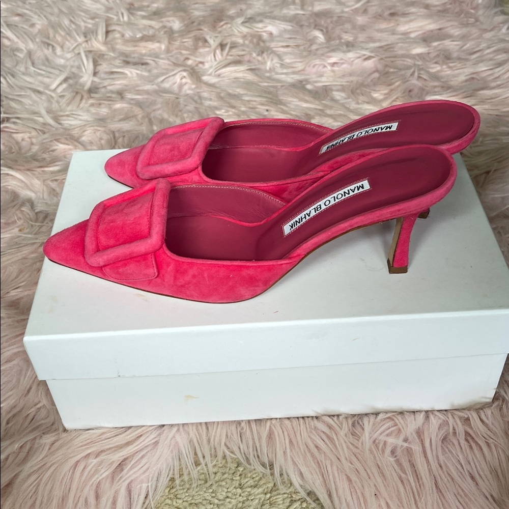 Manolo Blahnik Maysale Mule 70 - Picture 3 of 7